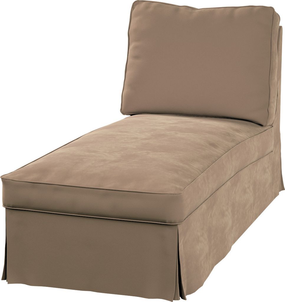 Dekoria Bezug für Ektorp Recamiere ohne Armlehne, neues Modell, beige, Bezug für Chaiselounge Ektorp