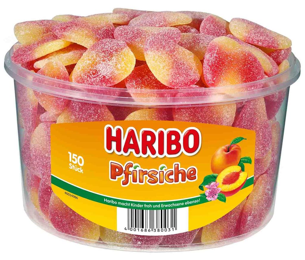 Haribo Pfirsiche, Gummibärchen, 1,35 kg, Pfirsich, Produktbild 