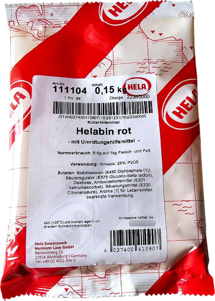Hela Kutterhilfsmittel Helabin rot mit Umrötung 150g Produktbild 