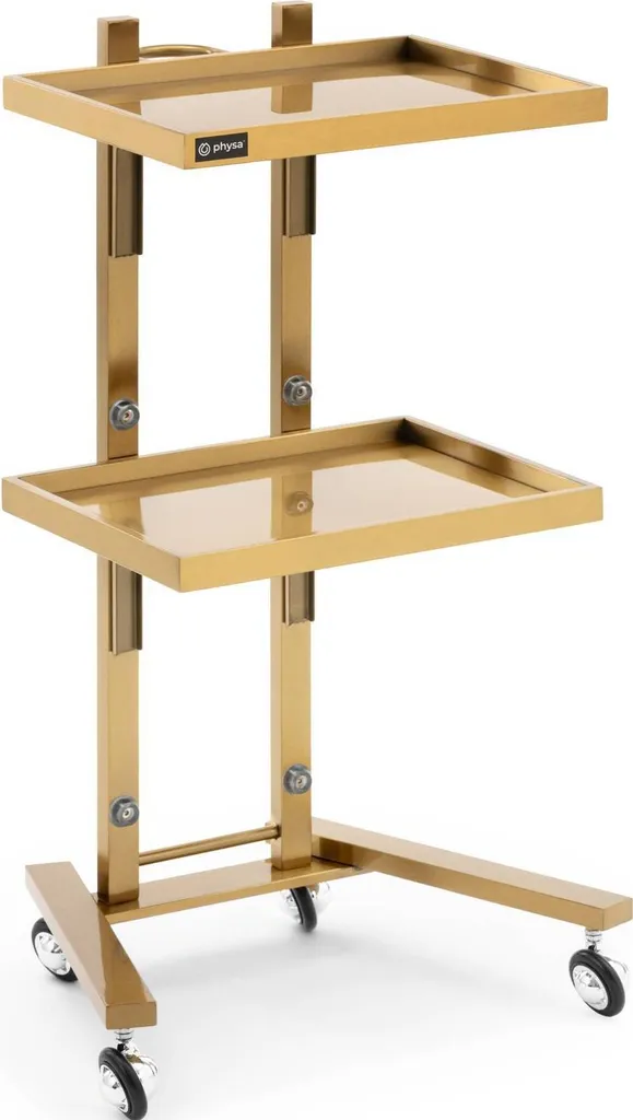 Chariot cosmétique doré Expondo physa 2 tablettes 40 x 85 x 48 cm