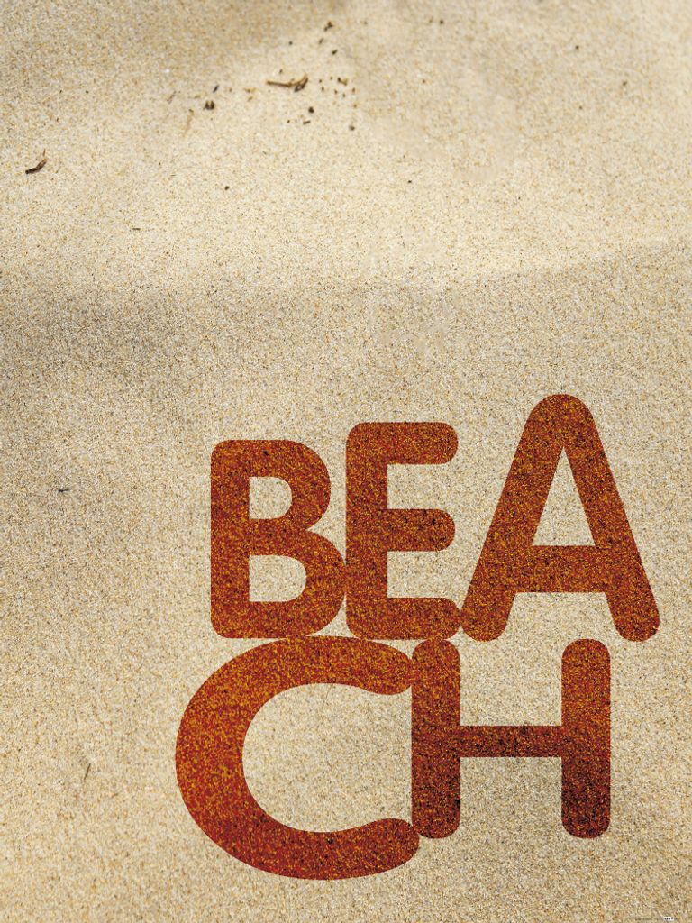 Typografie Kunstdruck Bild - Beach (80 x 60 cm)