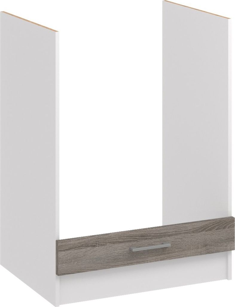 Roe Furniture | Küchenunterschrank 60 cm - DunkelSonoma - Dunkelbraun - Schrank unter dem Backofen - Ohne Arbeitsplatte - Unterschränke Küche - ZK6