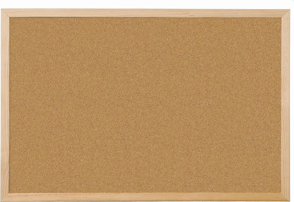Q-Connect® KF03568 Bacheca in sughero - 120 x 90 cm, marrone con cornice in legno