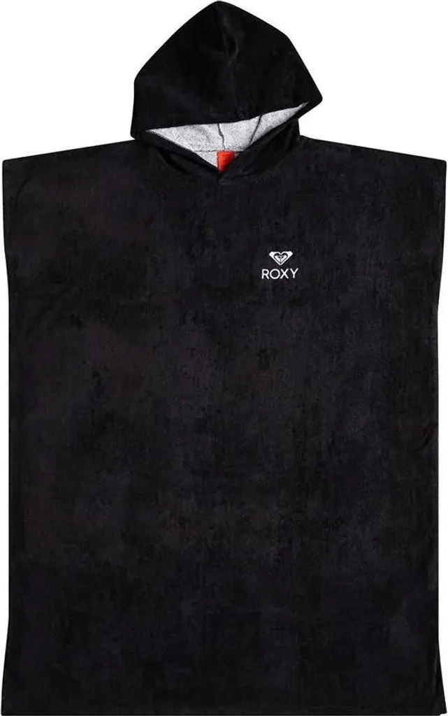 Poncho Roxy Sunny Joy Noir en Taille Unique pour la Plage et le Surf