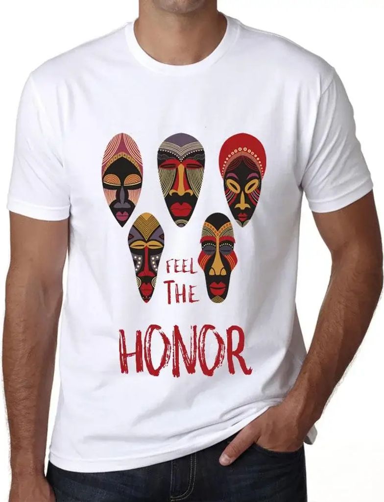 Herren Grafik T-Shirt Eingeborene fühlen die Ehre – Native Feel The Honor – Öko-Verantwortlich Vintage Jahrgang Kurzarm Lustige Druck Geburtstag