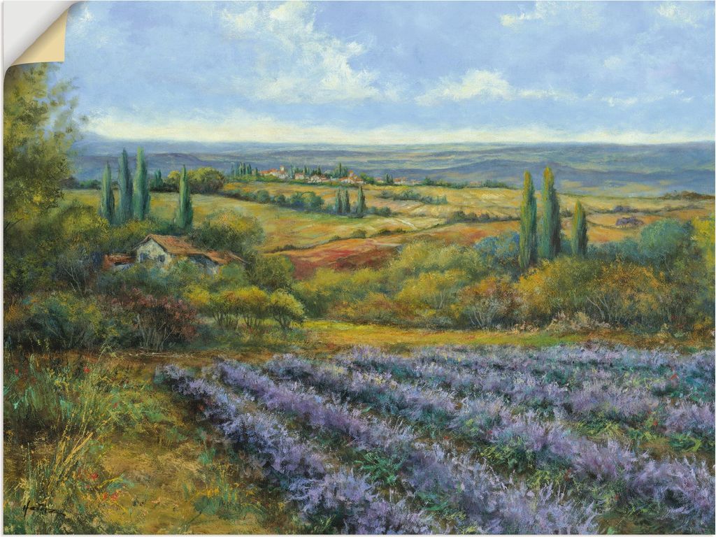 ARTland Wandbild, selbstklebend Lavendelfelder in der Provence Größe: 60x45 cm