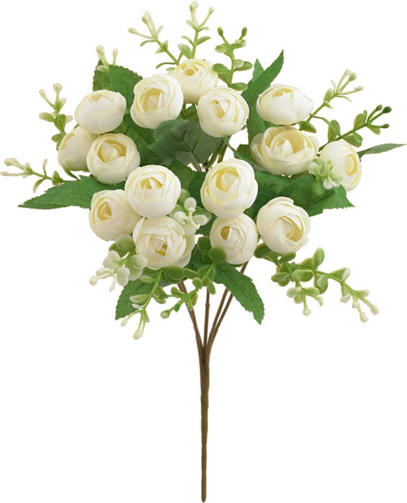 künstliche Tee Rose einfache Pflege niemals verblassen realistisch ohne Bewässerung DIY 15 Köpfe künstliche Kamelien Faux Seidenblume Hochzeit ...