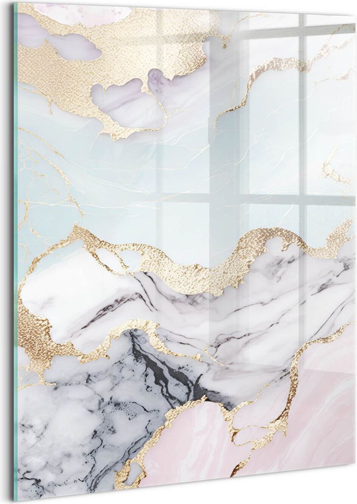 Designer Glasbild - Wandbild - Glas Bild - 60x80 cm - Marmor
