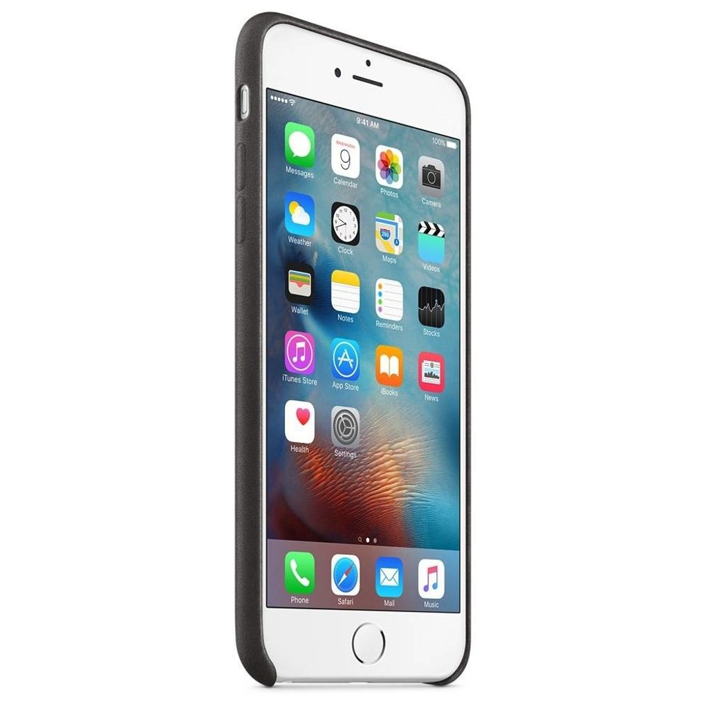 Apple iPhone 6 Plus Leather Case MGQX2ZM/A schwarz Produktbild 