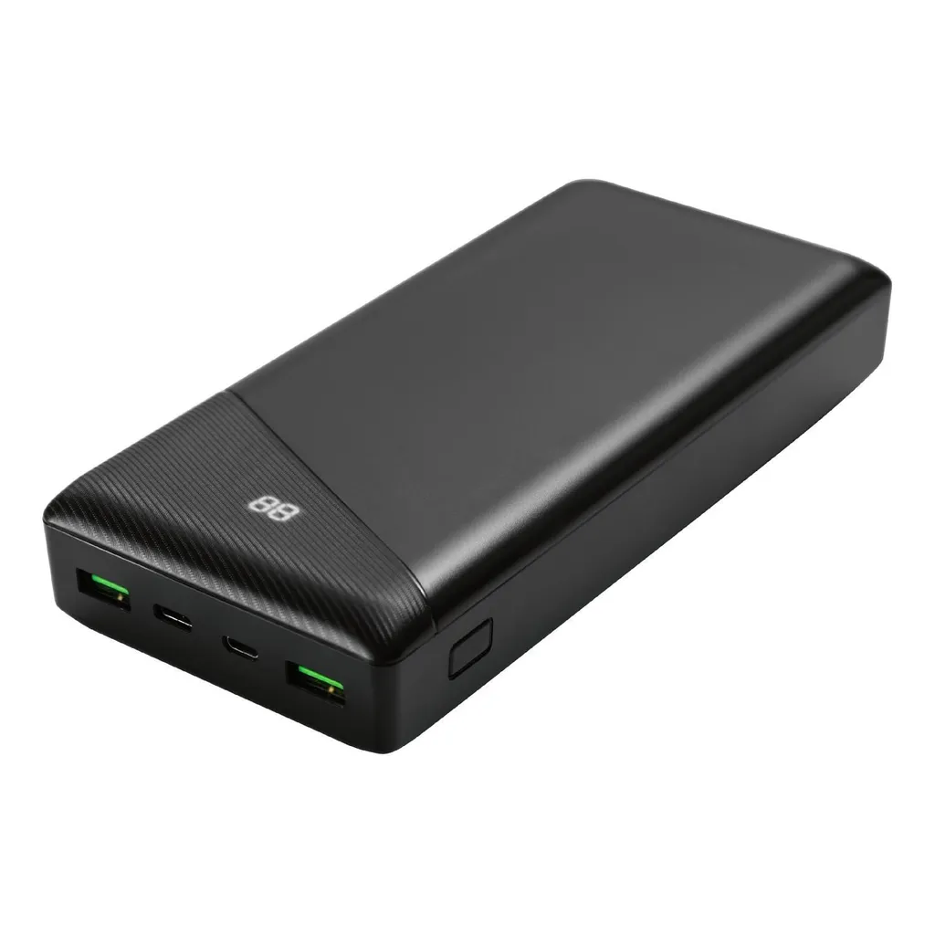 Batterie de Secours 30000 mAh PB-C1002 Deltaco Powerbank Puissante Noir