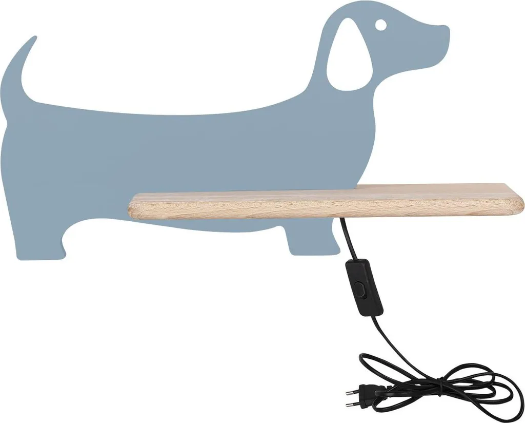 Veilleuse Murale LED Chien pour Chambre Enfant Éclairage Doux Bois