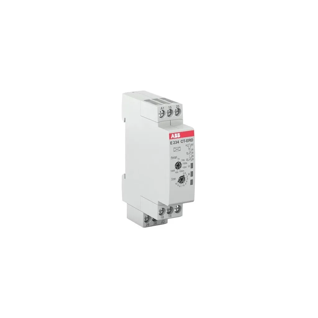 Relais temporisé rail DIN ABB CT-ERD.22 polyvalent 24-240V AC DC compact