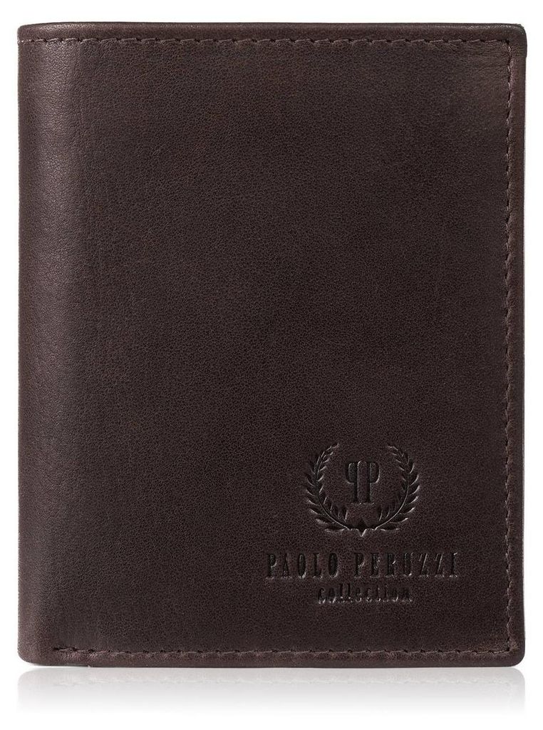 Herren Leder Brieftasche klein braun klassisch Paolo Peruzzi AY-09-BR