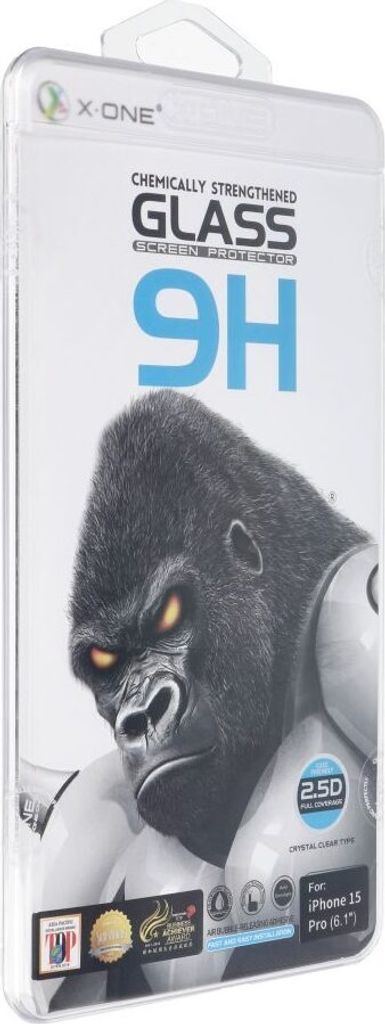 Protector Schutzfolie X-ONE Full Cover Extra Strong - APPLE IPHONE 15 Pro (Vollverklebung) schwarz
