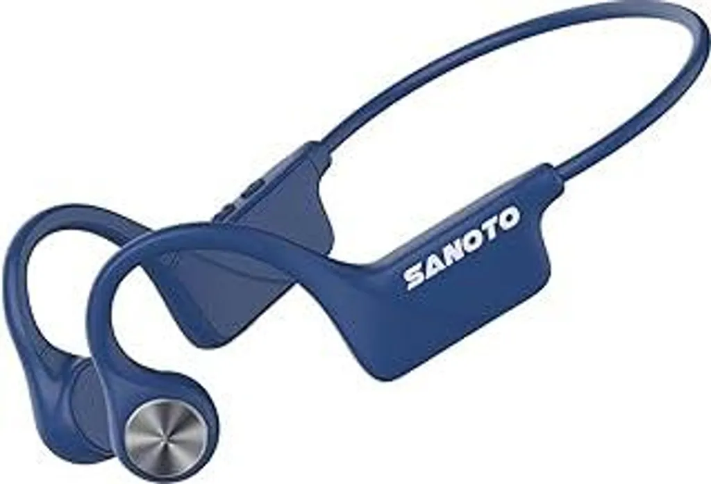SANOTO Cuffie Wireless Bluetooth 5.3 Conduzione Ossea per Ufficio e Bici