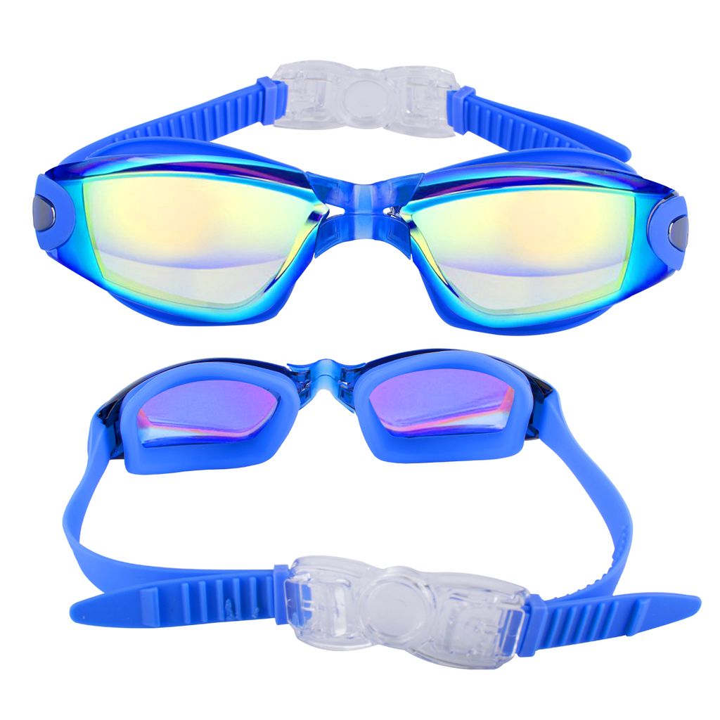 Spiegel Schwimmbrille Sport Verstellbare Schwimmbrille UV-Schutz mit/Ohrstöpsel~ 