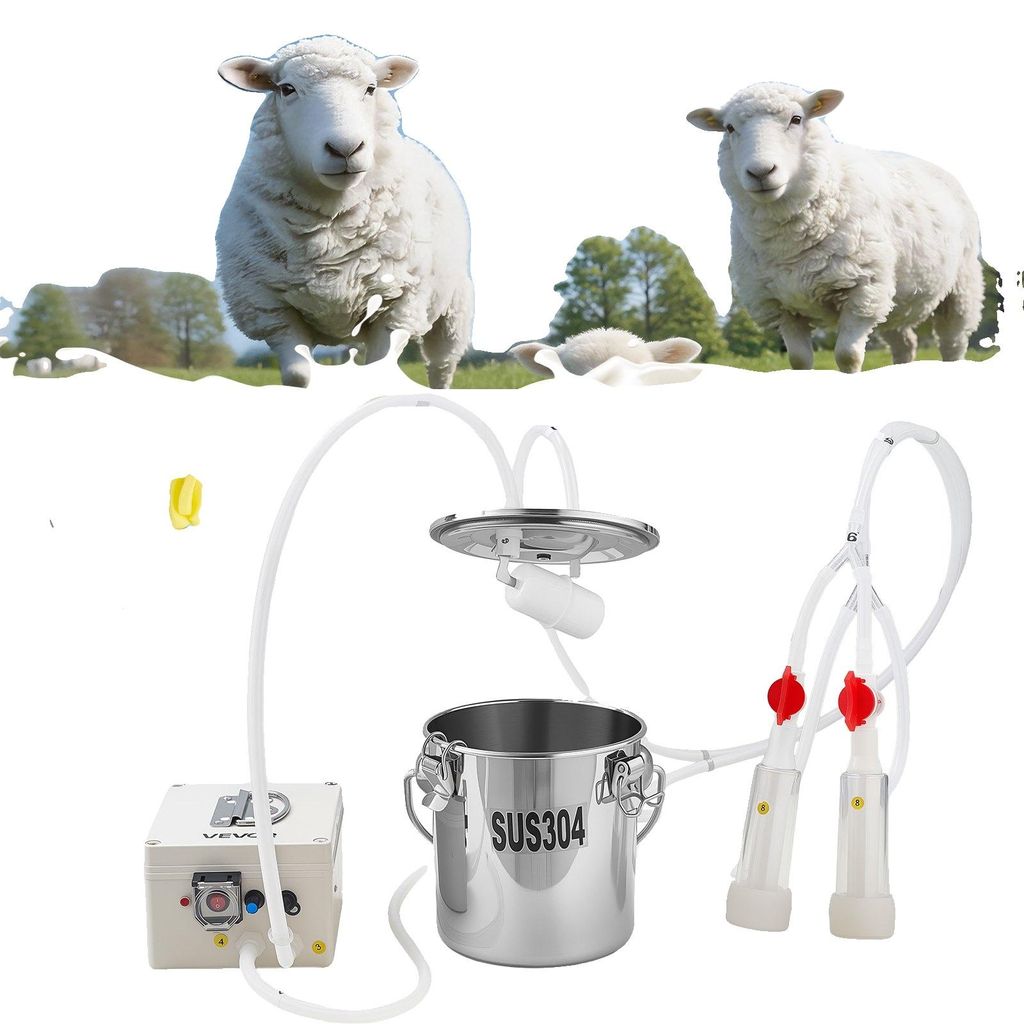 Máquina eléctrica de ordeño para cabras VEVOR, con cubeta Imagen del producto 