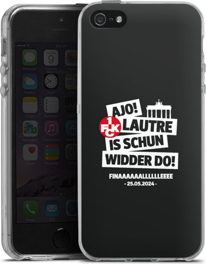 DeinDesign Handyhülle für Apple iPhone 5s Silikon Hülle Case Smartphone Schutzhülle 1. FC Kaiserslautern 1. FCK Pokal Finale 2024