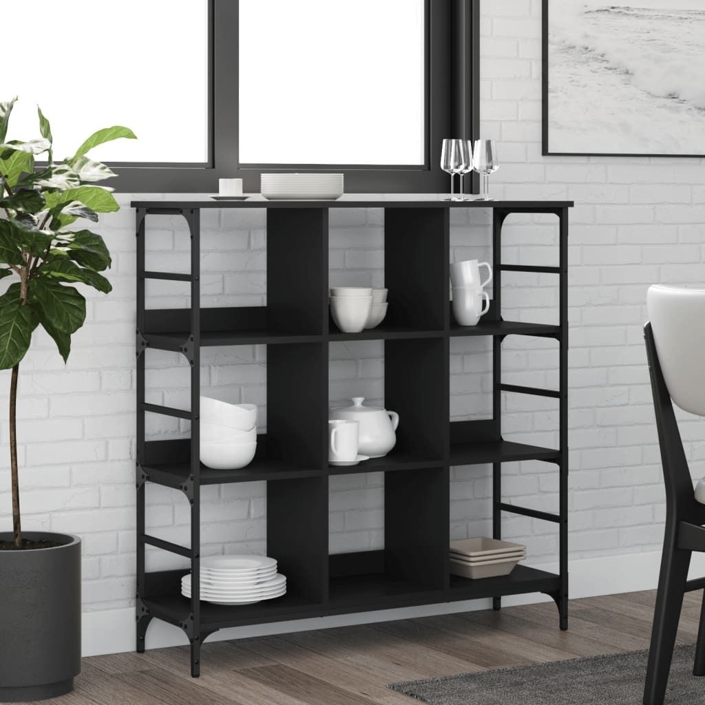 vidaXL Sideboard Schwarz 102x32x103,5 cm Holzwerkstoff Produktbild 