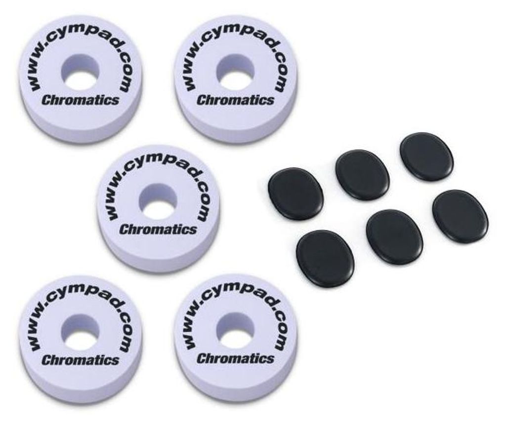 Cympad Beckenfilz Chromatics Set Weiss mit Fell-Dämpfer-Pads
