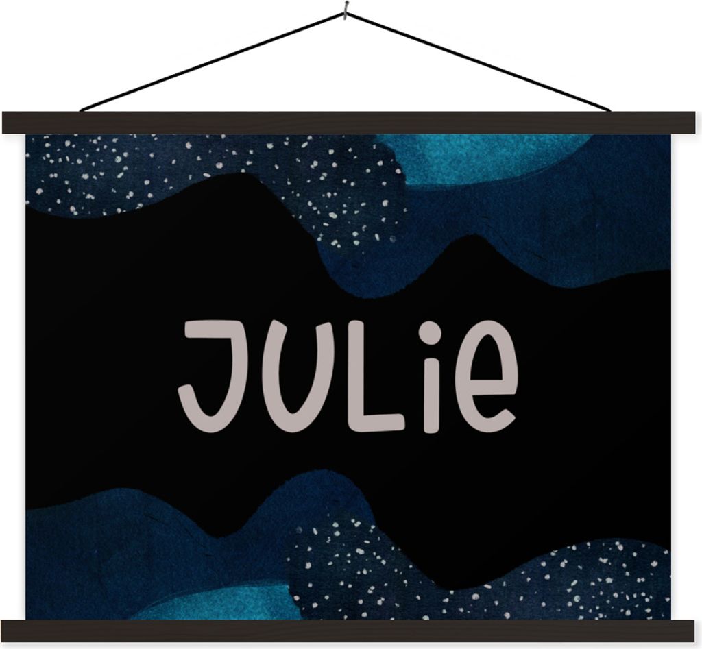 MuchoWow Textilposter Julie - Pastell - Mädchen 60x45 cm mit schwarzem Rahmen - Poster Schlafzimmer