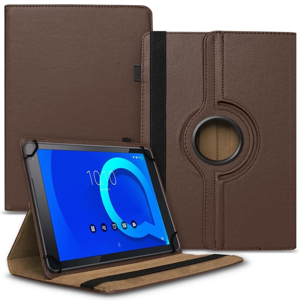 13Schutzhülle für Vale V11E LTE-4128 Tasche Tablet Hülle Case Schutz Cover 360° DrehbarFarbe 360 Uni:Braun