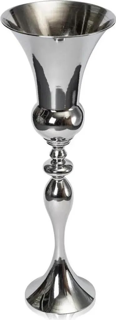 Vase argenté surface galvanisée ultra résistante pour centre de table