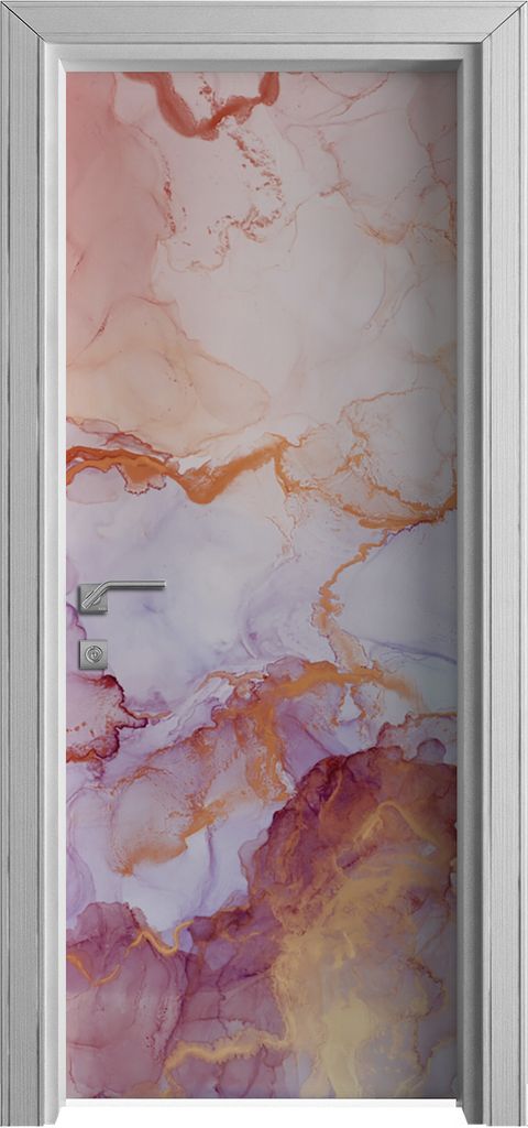 Tür Selbstklebende 80x210 cm Türfolie Türtapete Klebefolie - Farbiger Marmor