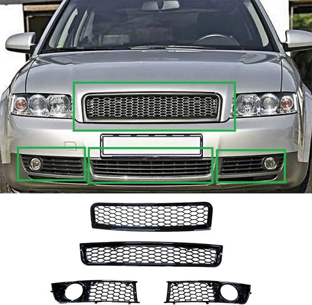 Grilles de Calandre Noir Brillant pour Rénover votre Face Avant Sport