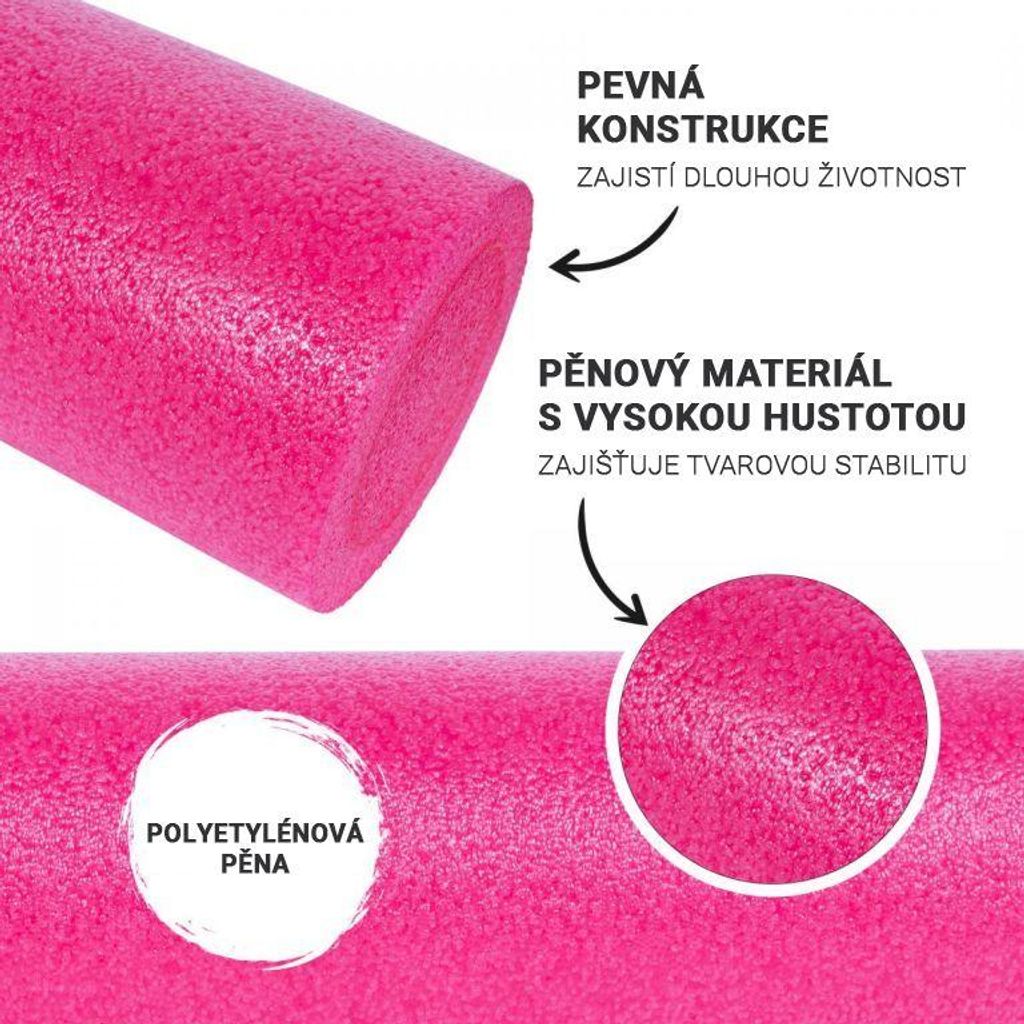 Gorilla Sports Pilates válec 90 x 15 cm, růžová Obrázek produktu 