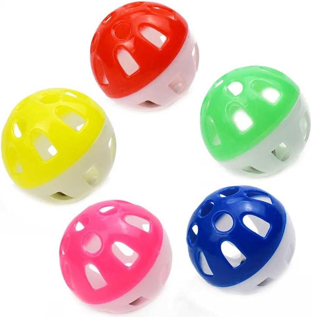 12 Stück 4 cm Katzenspielzeugball mit Glöckchen - Haustierspielzeug Katzenball - Katzenspielzeug mit Glöckchen für Kätzchen Jingle Bälle - Po...
