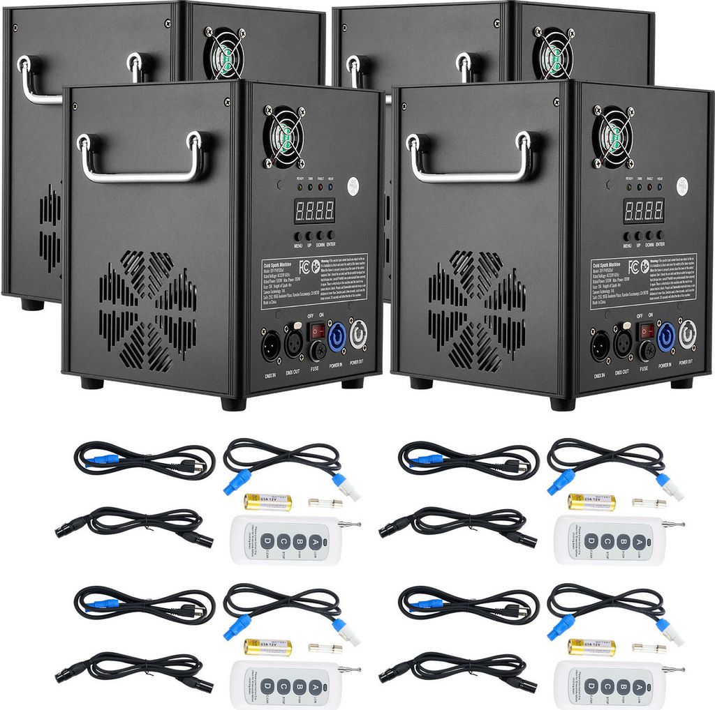 SucceBuy Cold Spark Feuerwerksmaschine x4, 500 W, 2–4 m für Produktbild 