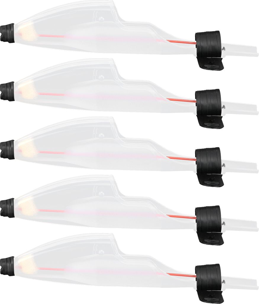 5 Stück Kunststoff-Spitzenkappen für Teleskop-Angelruten, Schutzkappen für Angelrutenspitzen, Zubehör für Meeresangeln, Typ 2#