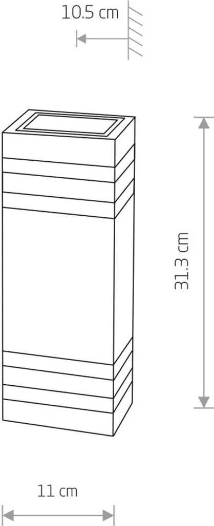 Lampe murale d'extérieur double éclairage haut et bas anthracite E27 - 8