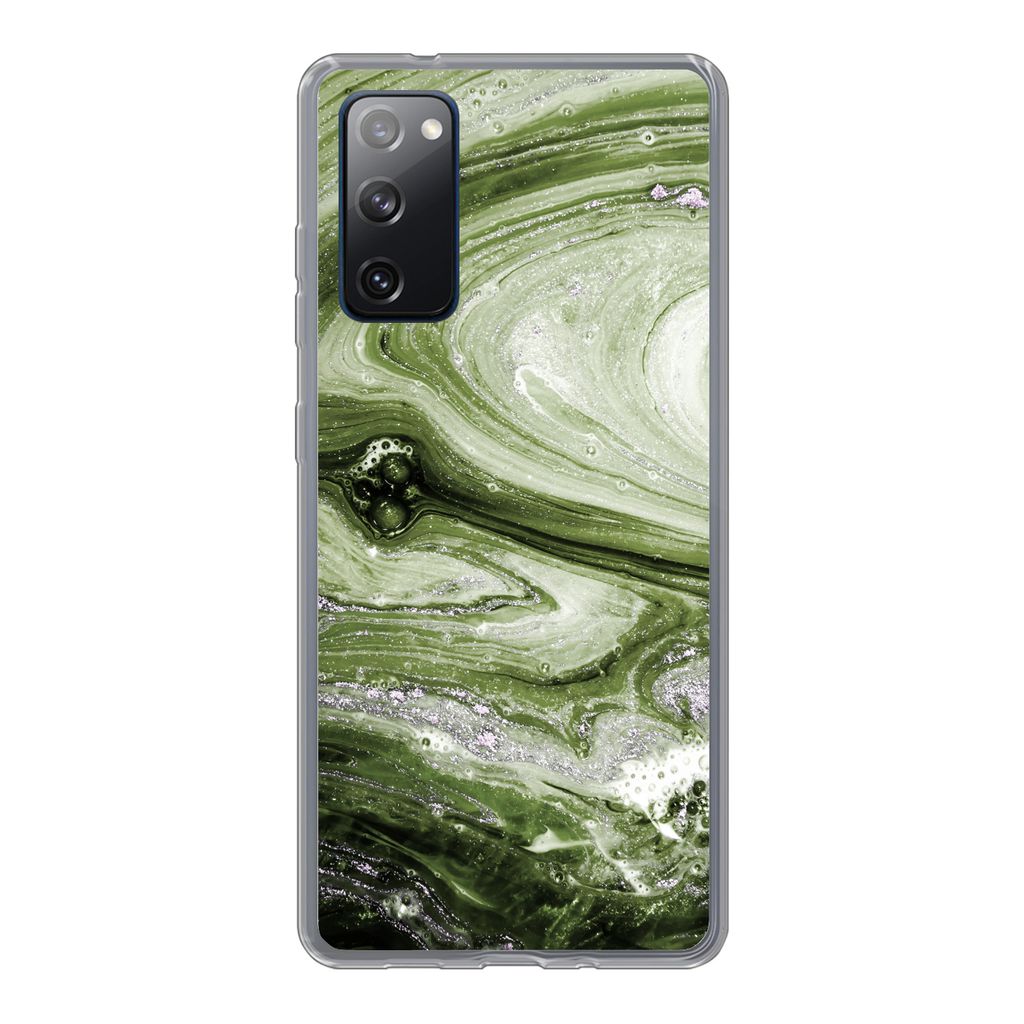 MuchoWow Handyhülle Schutzhülle Hülle für Samsung Galaxy S20 FE Marmor - Naturstein - Kalkstein Silikon Softcase Handy Hülle - Abdeckung