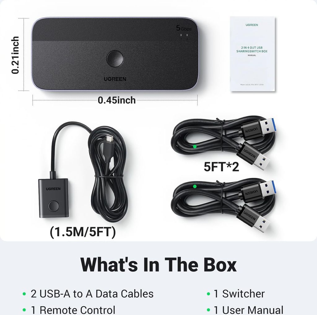 HUB - adaptér - CM662 USB 3.0 Switch 2 v 4 + 2x USB-A kabel Obrázek produktu 20