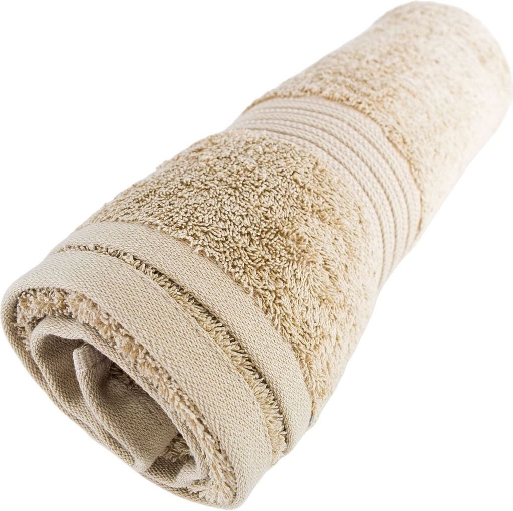 100% Baumwolle Tuch 70 x 140 cm einfarbig mit Bordüre Bade- & Duschtuch