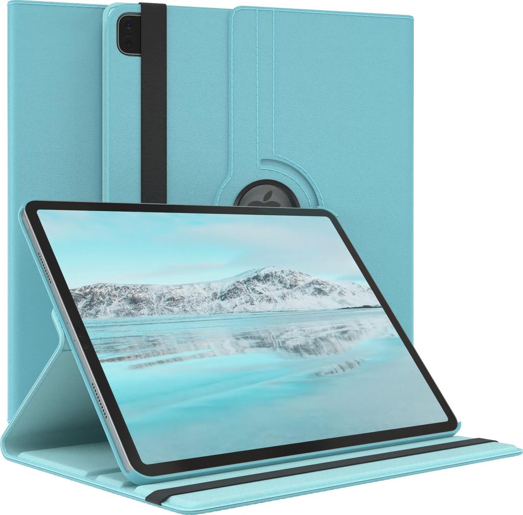 EAZY CASE - Tablet Hülle für Apple iPad Pro 12,9" (2022) Schutzhülle, Tablet Case 360° drehbar in Blau