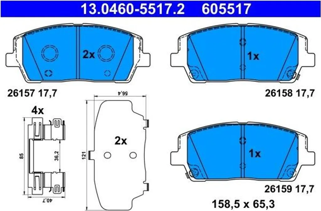Plaquettes de Frein Avant Kia Sorento 2.0 3.5 D 2015 et plus - Sécurité