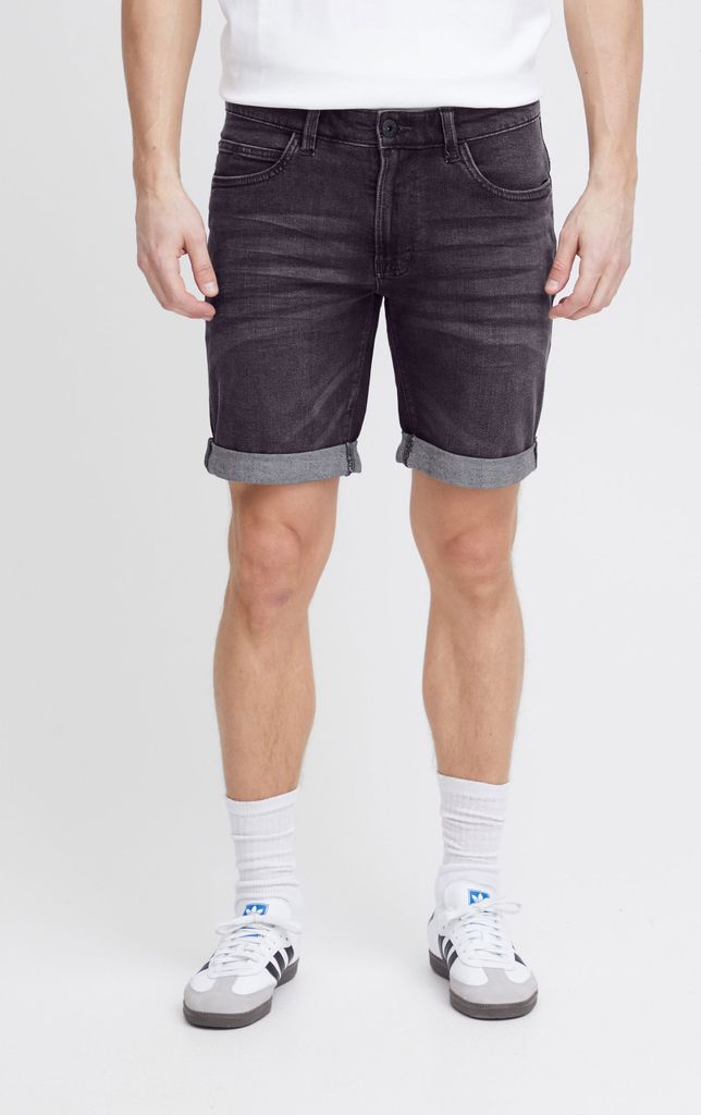 Indicode IDQuentin Herren Jeans Shorts kurze Denim Hose im Stretch Eingriffstaschen Destroyed-Optik Baumwollmischung Regular fit