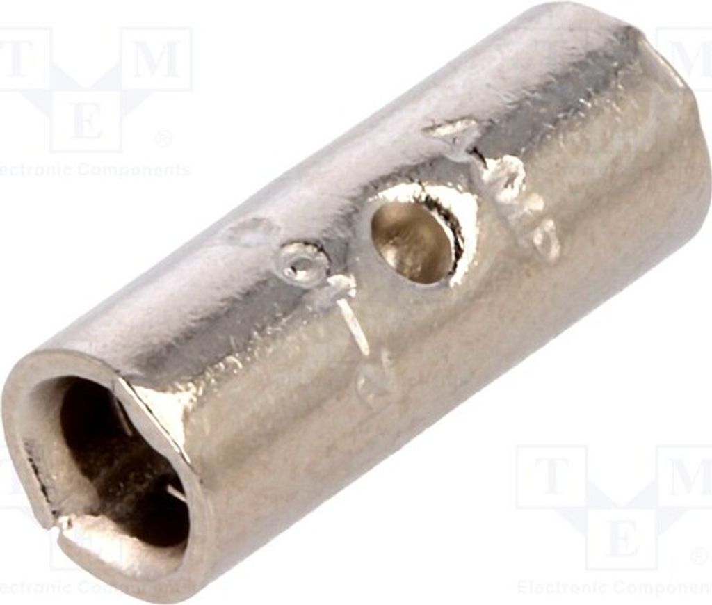 1x Kabelschuh: Stoßverbinder 3÷6mm2 unisoliert Kupfer vernickelt 323755 Bootlace