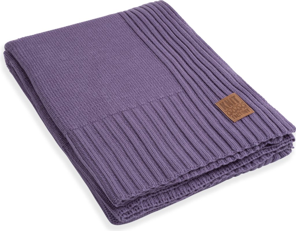 Knit Factory Uni Plaid XL - Violett - 195x225 cm