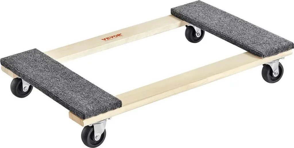 Déplacer meubles lourds sans effort : Chariot bois 1000 lb 18 x 30 pouces