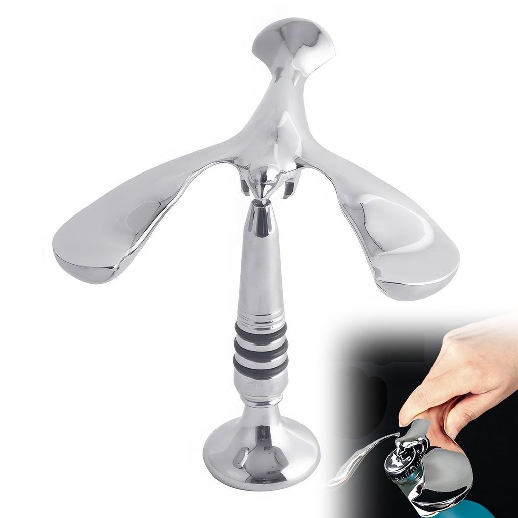 4-in-1 Flaschenöffner, Edelstahl, multifunktionaler Öffner, Vogel-Balance-Design, Barwerkzeug & Zubehör