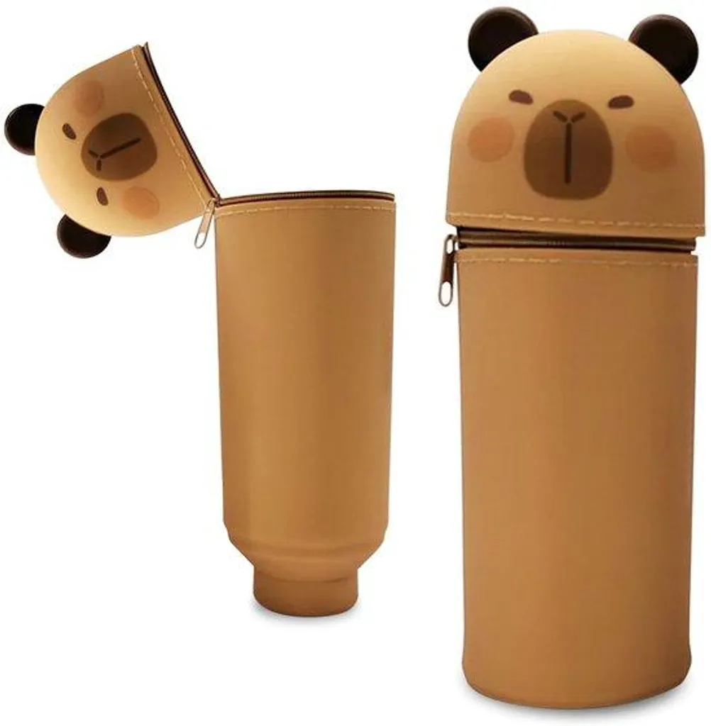 Étui en Silicone Capybara 2-en-1 avec Coffret Crayons de Couleur
