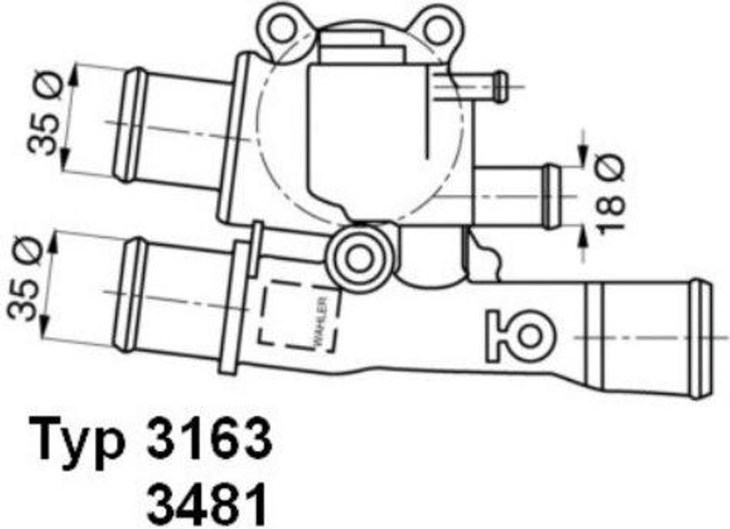 WAHLER Thermostat Kühlmittel 88°C für FIAT BRAVO I (182) BRAVA (182) MAREA Weekend (185) PALIO Weekend (178DX) MAREA (185) PALIO (178BX)