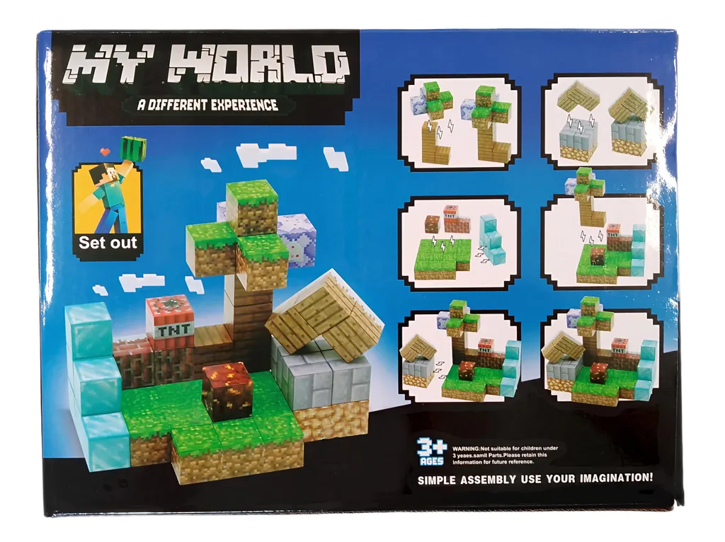 Blocs de construction magnétiques Minecraft Diamond World - Set 50 pcs - 7