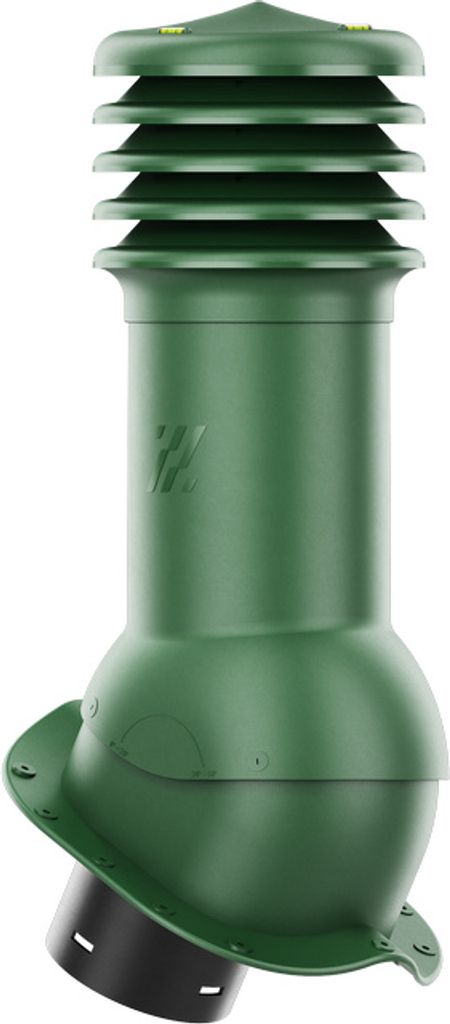KRONO-PLAST Entlüfterkamin HIVENT 150 für Blechdachziegel N Profil Doppelrömer Dachziegel Lüfter Dachlüfter (Grun)