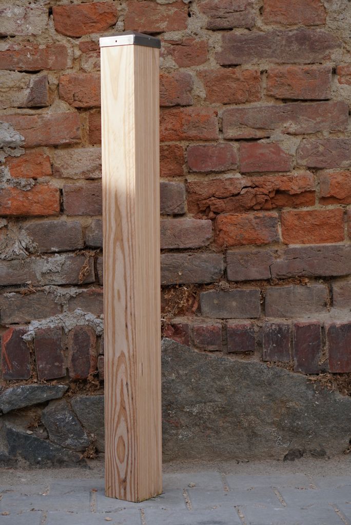 Zaunpfosten 9x9x130cm Form MIT Abdeckung Produktbild 