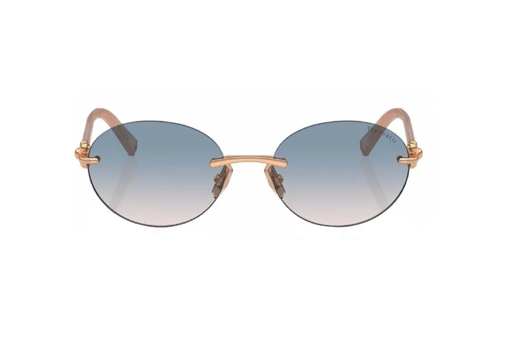 Lunettes de soleil Tiffany & Co. TF3104D 621716 Asian Fit bleu doré